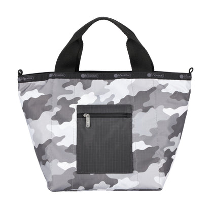 SM REVERSIBLE PKT TOTE 小型雙面托特包 - LOGO 迷彩灰/夜幕灰