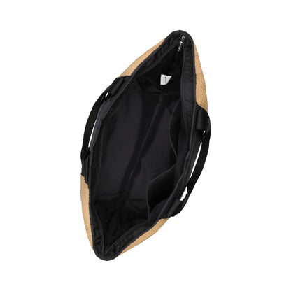 RAFFIA EAST/WEST TOTE 橫式托特包 - 拉菲永恆黑