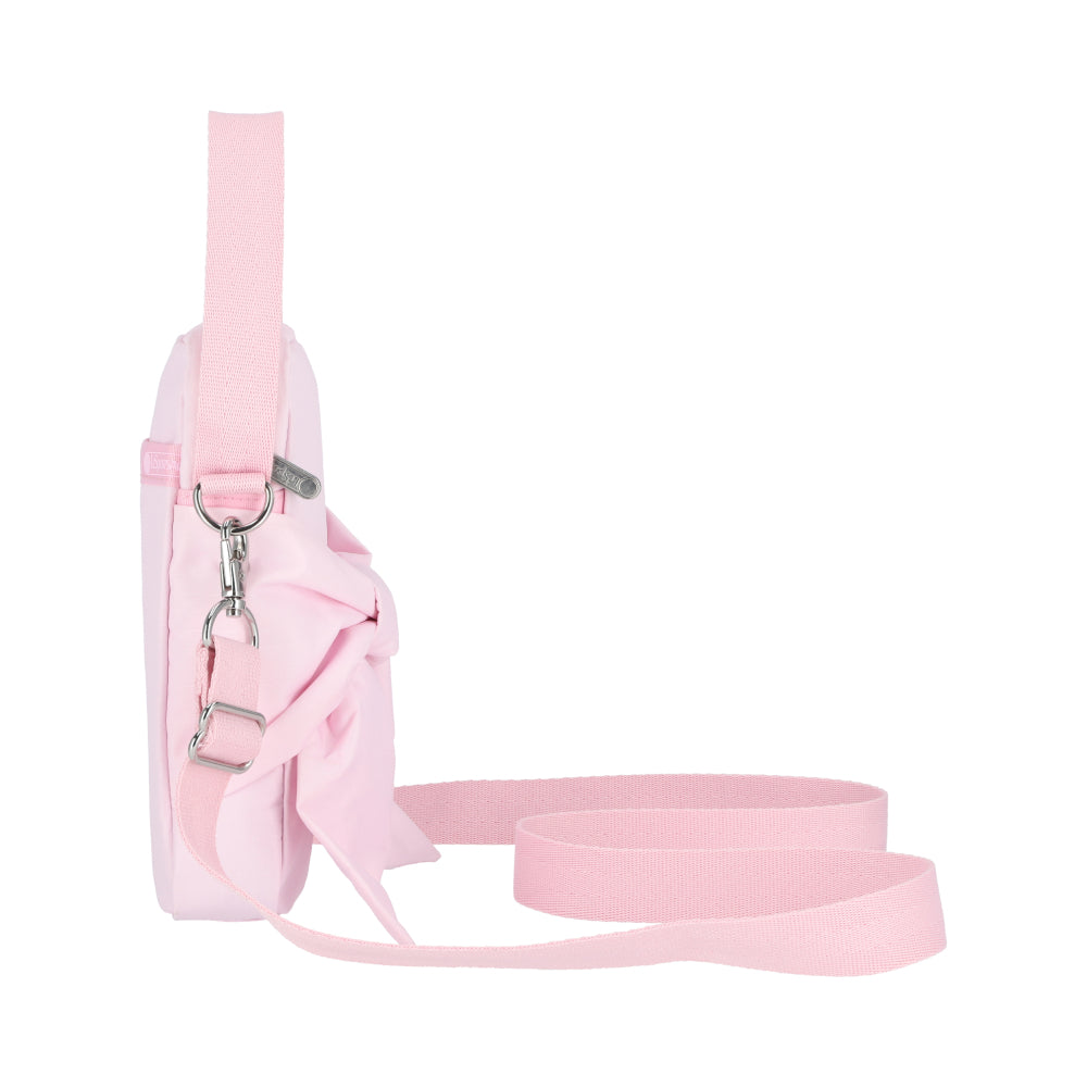 BOW MINI PHONE CROSSBODY 蝴蝶結迷你手機包 - 粉緞蝴蝶