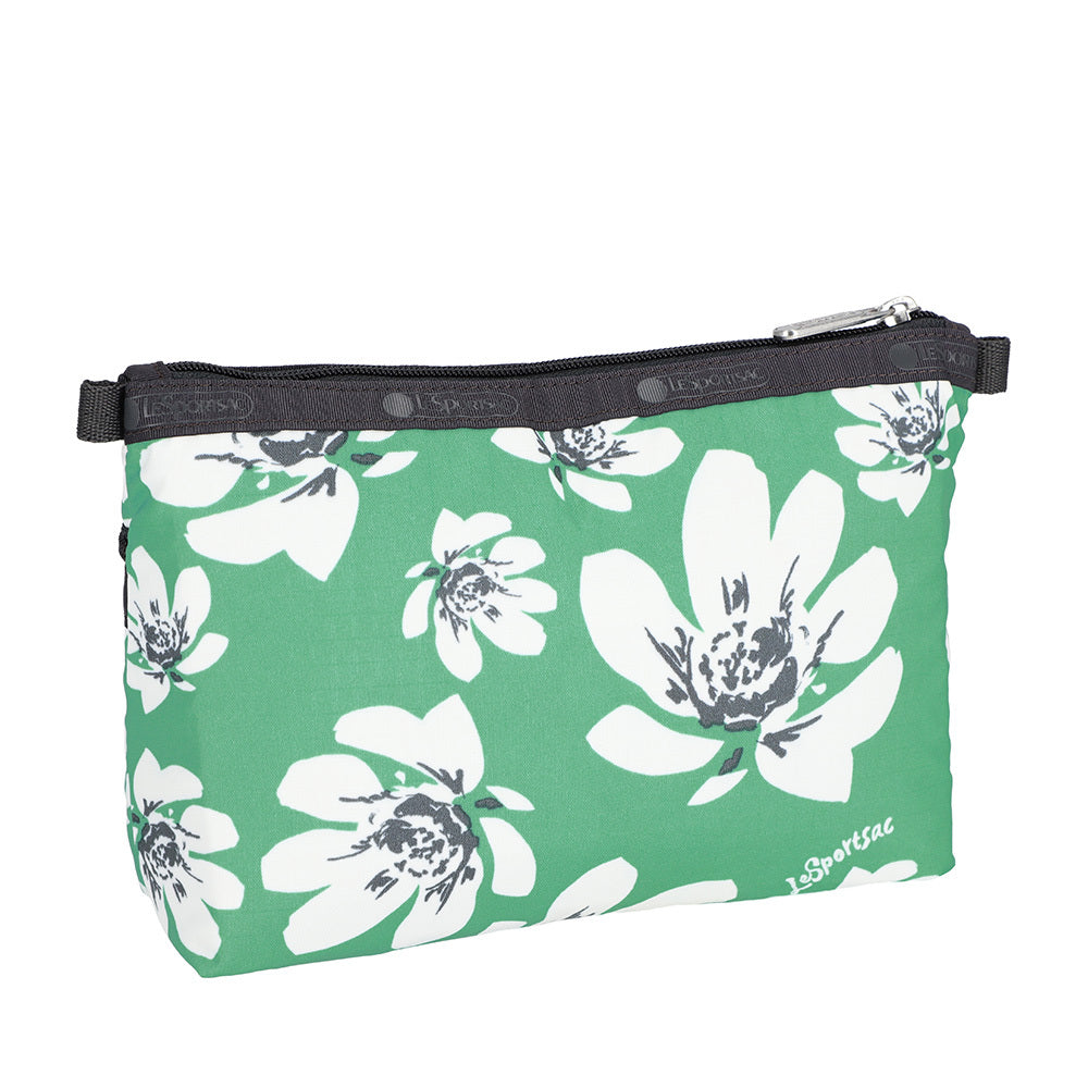 COSMETIC CLUTCH 雙層拉鍊化妝包 - 翠綠花園