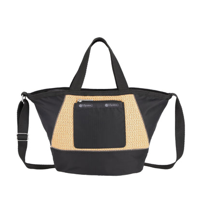 RAFFIA CONV TOTE 兩用托特包 -  拉菲永恆黑