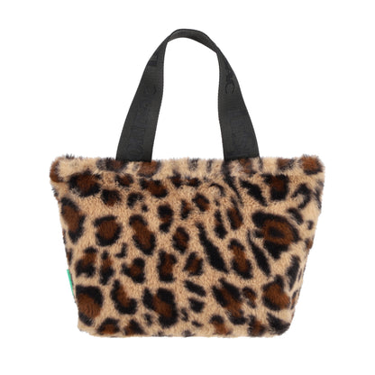 FUR E/W TOTE 毛絨斜背托特兩用包 - 經典豹紋
