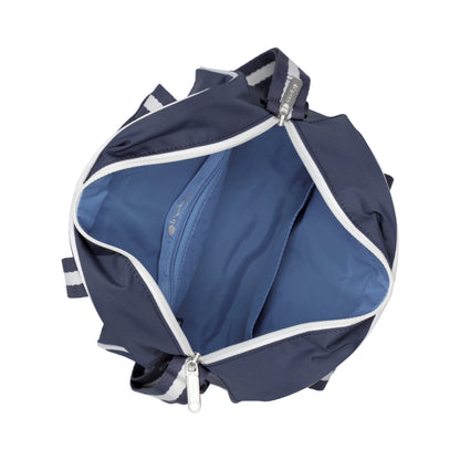 N/S MINI SATCHEL 迷你兩用斜背包 - 滾邊深海藍