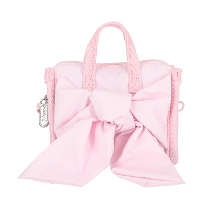 BOW MICRO BAG 蝴蝶結造型兩用手提包 - 粉緞蝴蝶