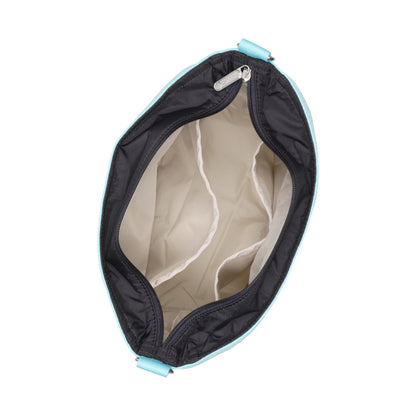 SMALL BUCKET BAG 小型斜背方形包 - 深海藍/蒼翠綠