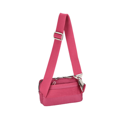 ESSENTIAL RECT XBODY 長型斜背包 - 山茶玫紅