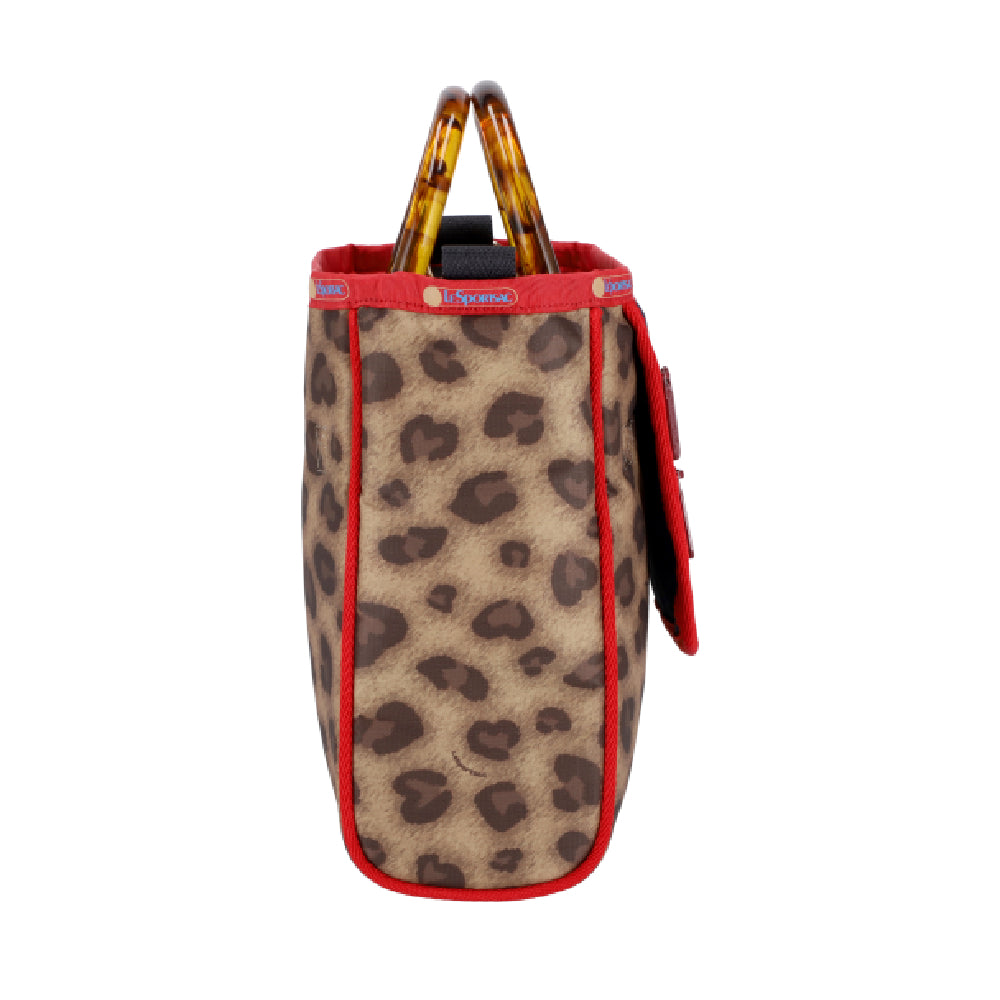 SM 2 ZIP POCKET TOTE 小型雙拉鍊口袋托特包 - 心魅豹紋