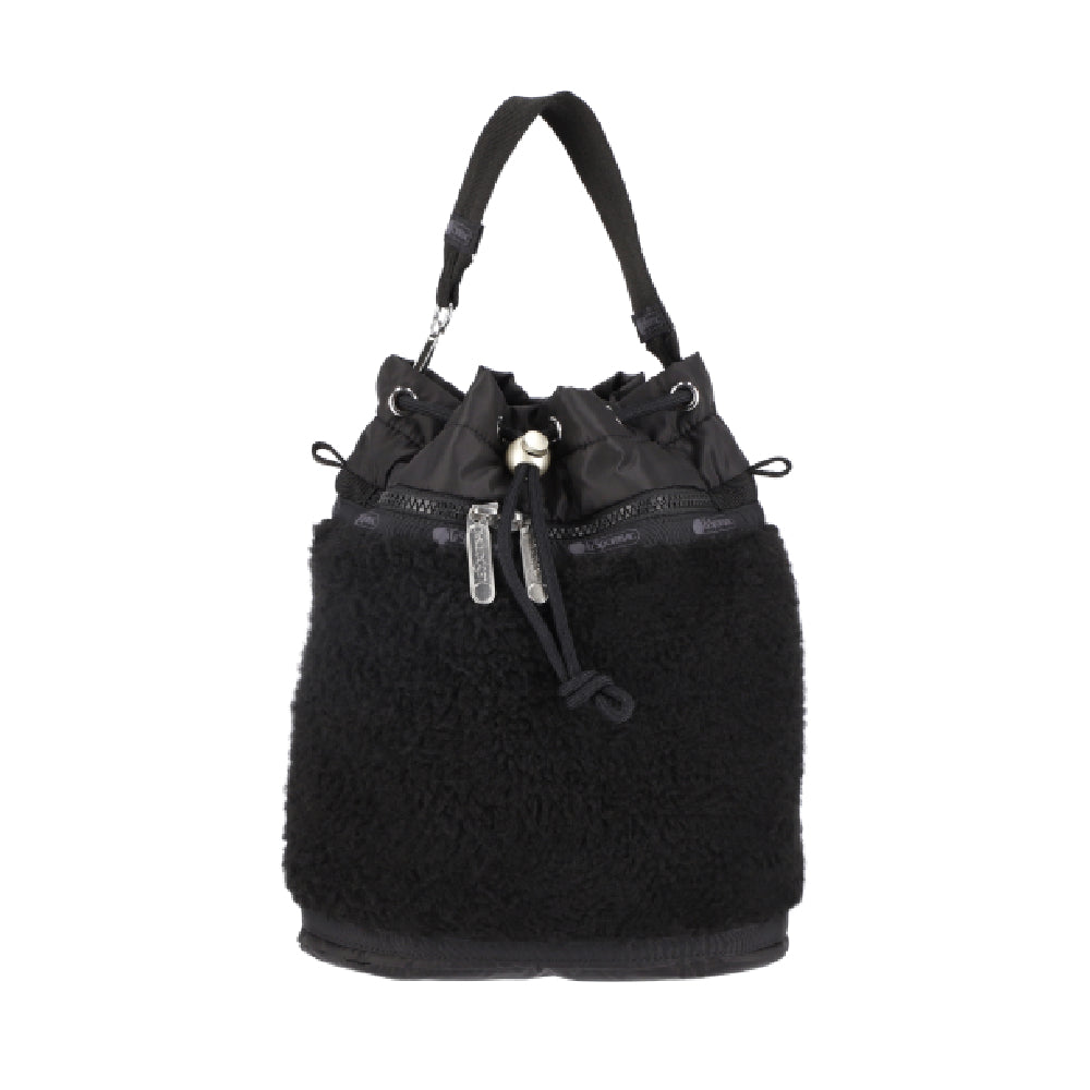 SHERPA MINI BACKPACK 迷你抽繩後背包 - 奢華黑羊羔絨