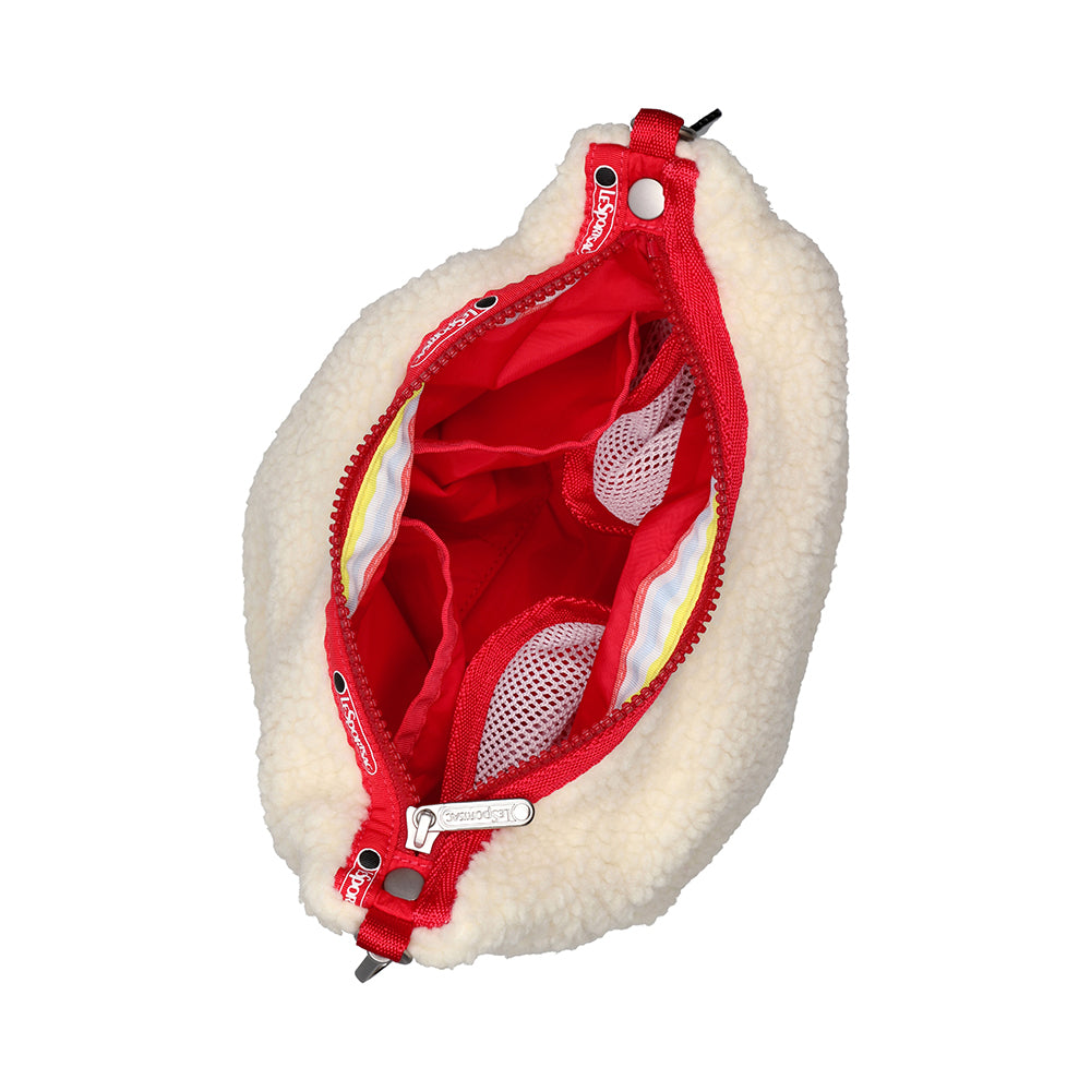 W&W CONVERTIBLE HOBO 兩用半月包 - W&W 絨毛奶霜