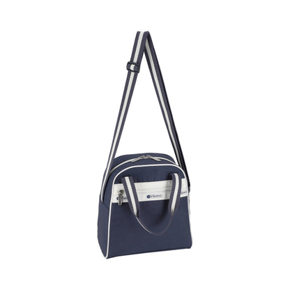 N/S MINI SATCHEL 迷你兩用斜背包 - 滾邊深海藍