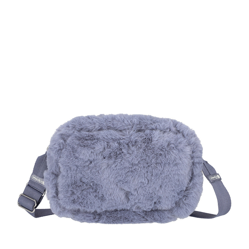 PUFFY CUBE CROSSBODY 毛毛斜背方包 - CARE BEARS 雲絨灰
