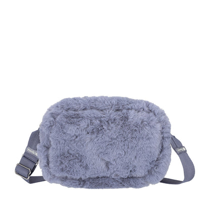 PUFFY CUBE CROSSBODY 毛毛斜背方包 - CARE BEARS 雲絨灰