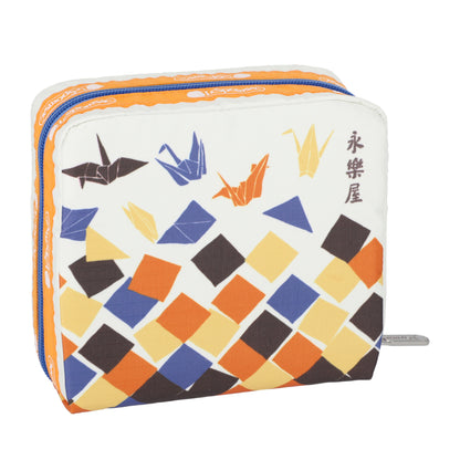 MEDIUM SQUARE COSMETIC 中方形化妝包 - 翔願之鶴
