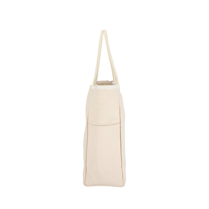 CANVAS EASY TOTE 帆布輕便托特包 - LOGO糖霜白
