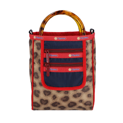 SM 2 ZIP POCKET TOTE 小型雙拉鍊口袋托特包 - 心魅豹紋