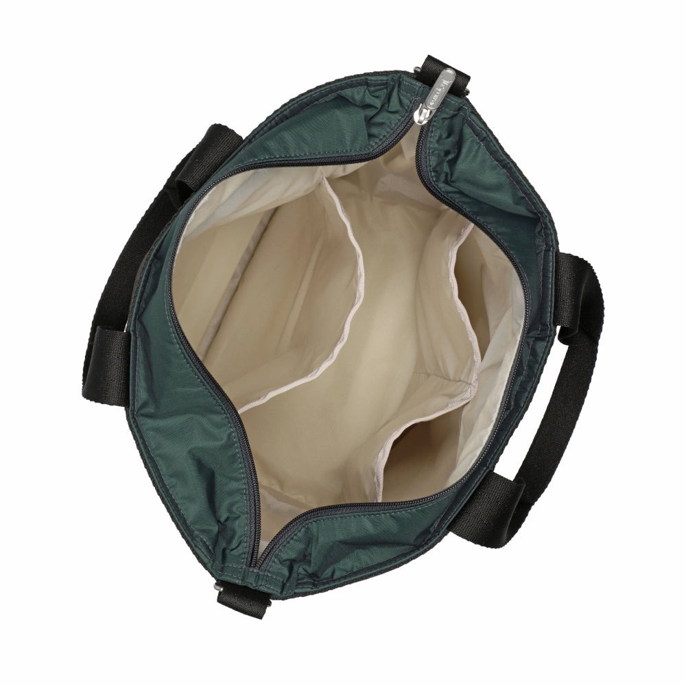 BUCKET TOTE 手提斜背兩用方形包 - 午夜綠/經典黑