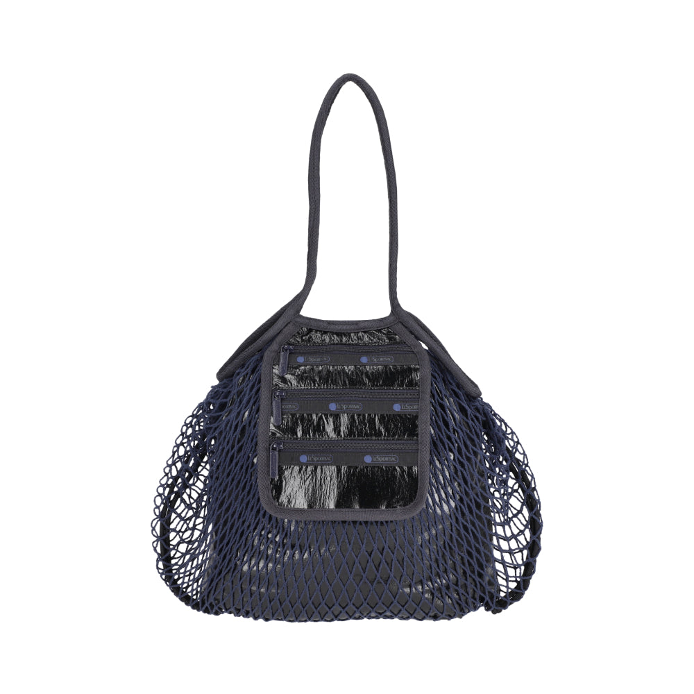 MED NET TOTE BAG 中型網狀肩背包 - 曜岩黑