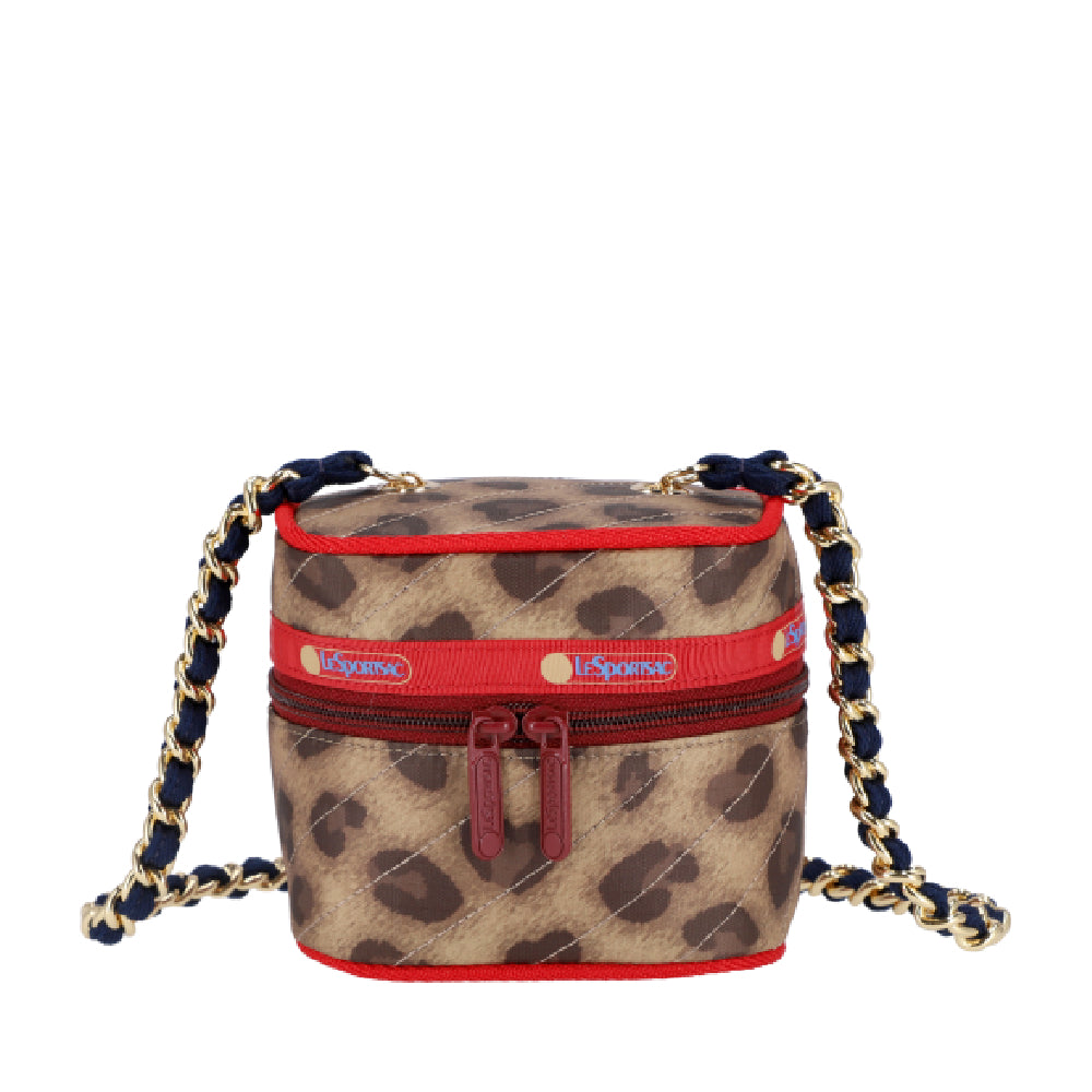 SQUARE VANITY BAG 方形鍊帶包 - 心魅豹紋