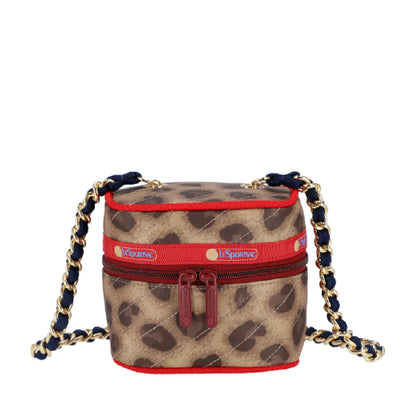 SQUARE VANITY BAG 方形鍊帶包 - 心魅豹紋