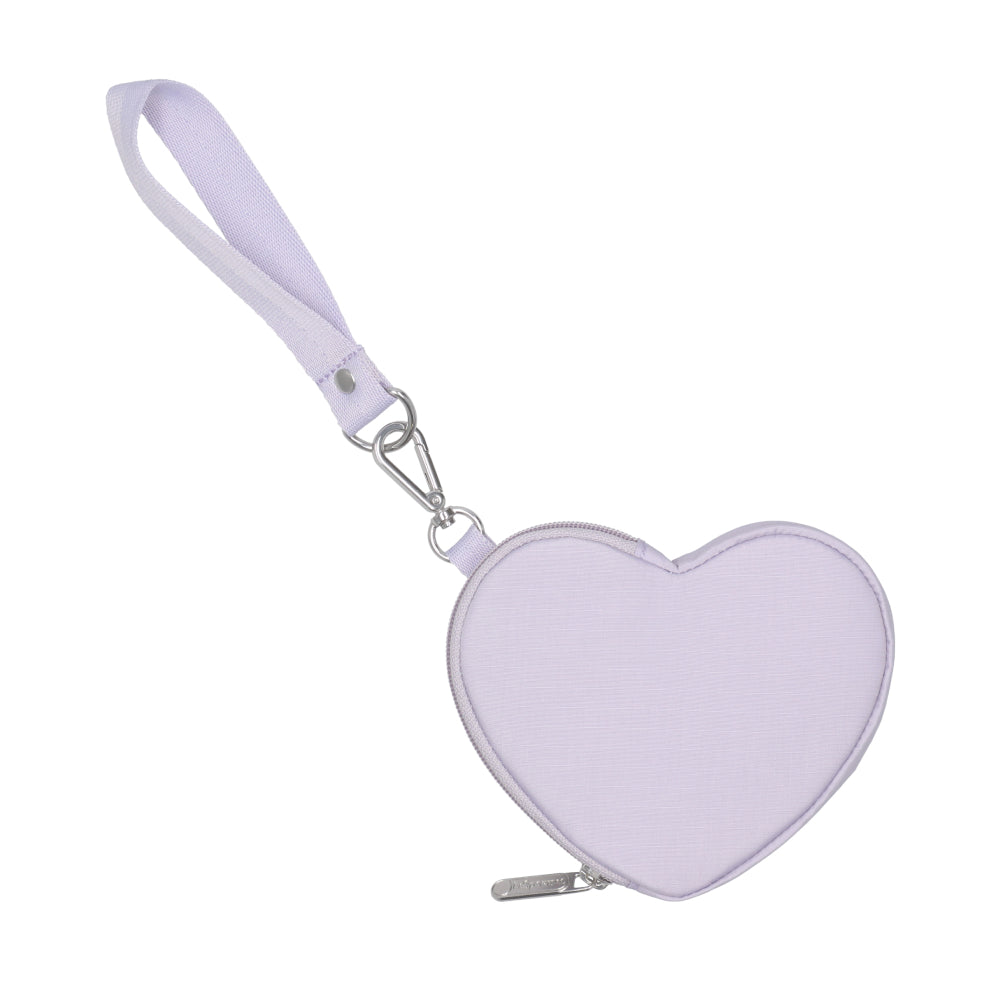 HEART WRISTLET 愛心造型零錢包 - 柔霧紫