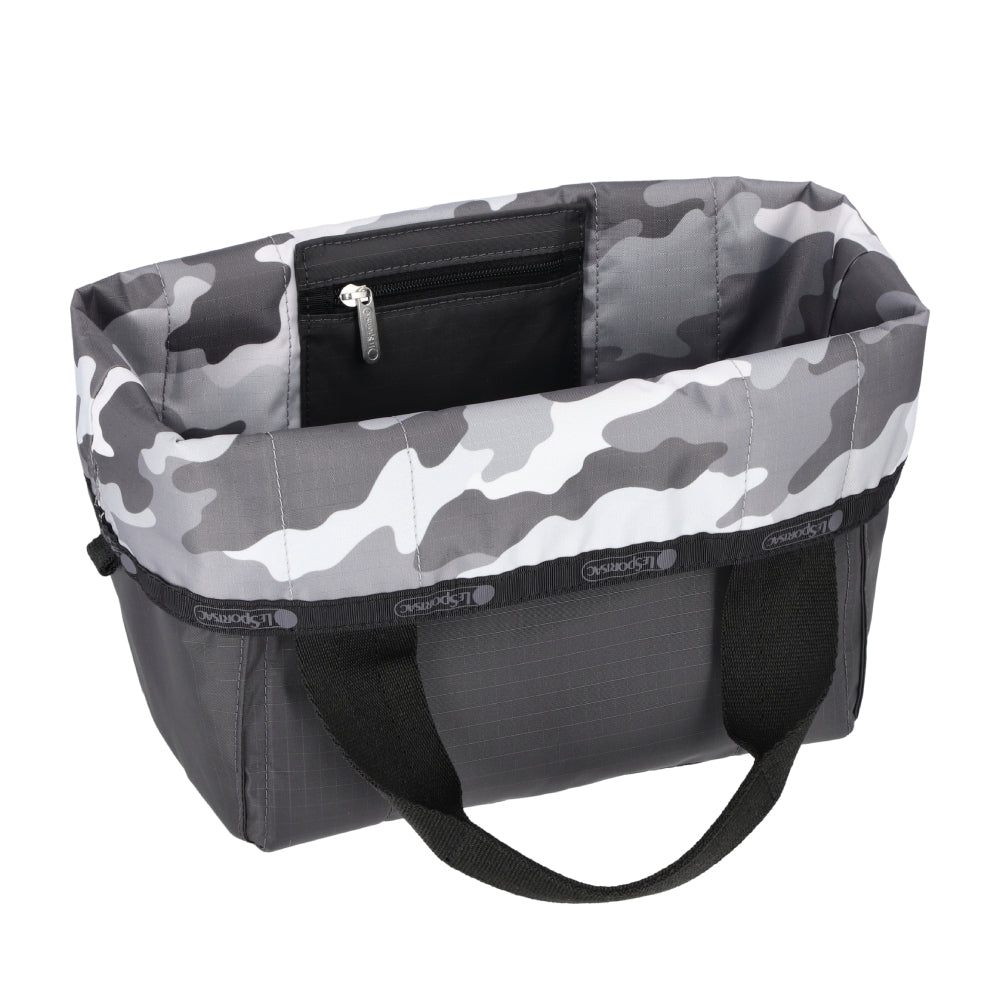 SM REVERSIBLE PKT TOTE 小型雙面托特包 - LOGO 迷彩灰/夜幕灰