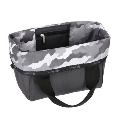 SM REVERSIBLE PKT TOTE 小型雙面托特包 - LOGO 迷彩灰/夜幕灰