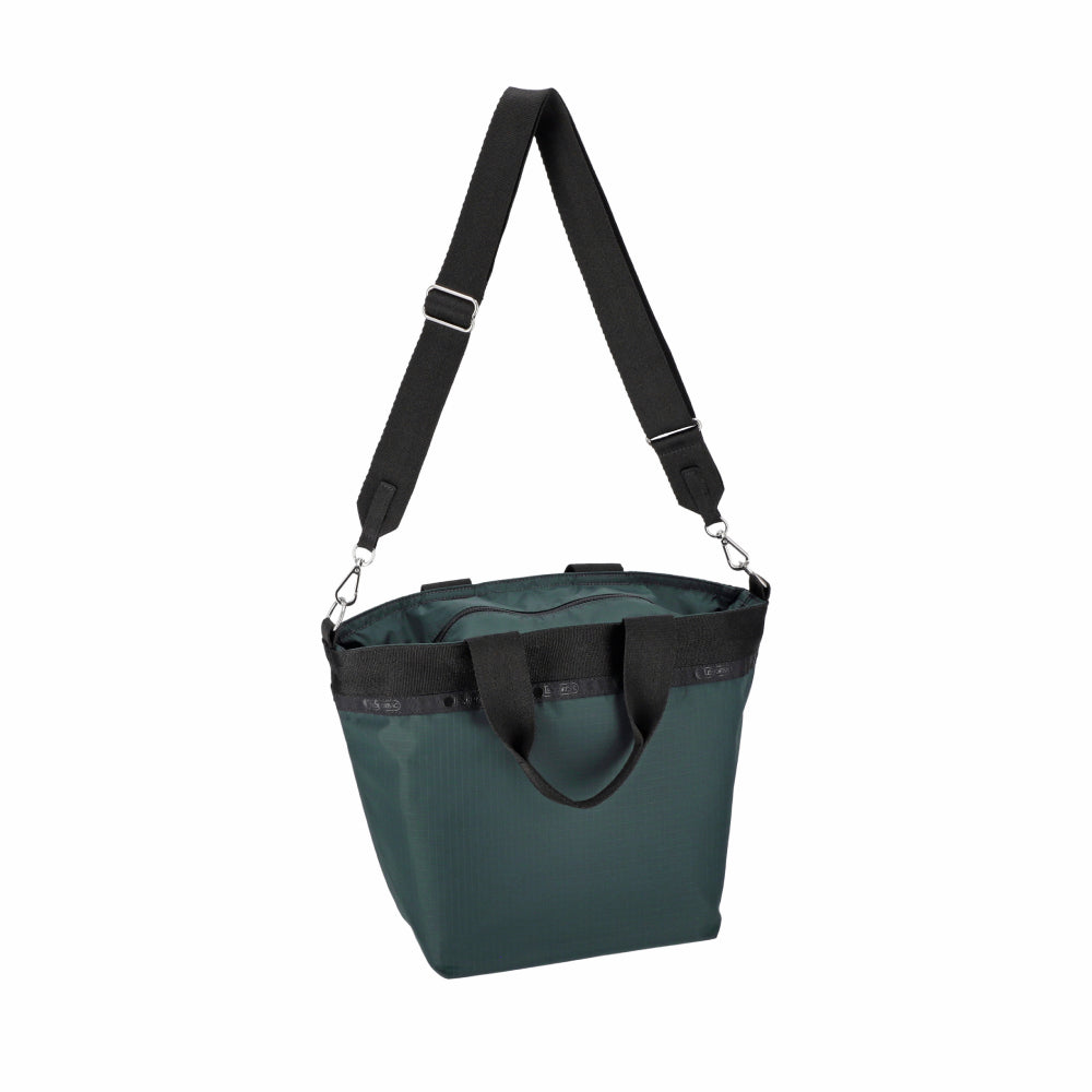 BUCKET TOTE 手提斜背兩用方形包 - 午夜綠/經典黑