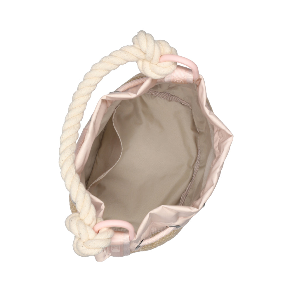 RAFFIA MINI BUCKET 迷你水桶包 - 拉菲桃粉