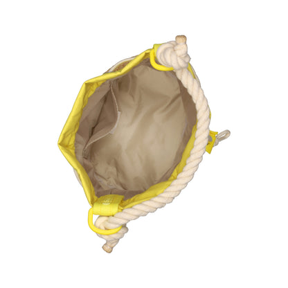 RAFFIA MINI BUCKET 迷你水桶包 - 拉菲報春黃