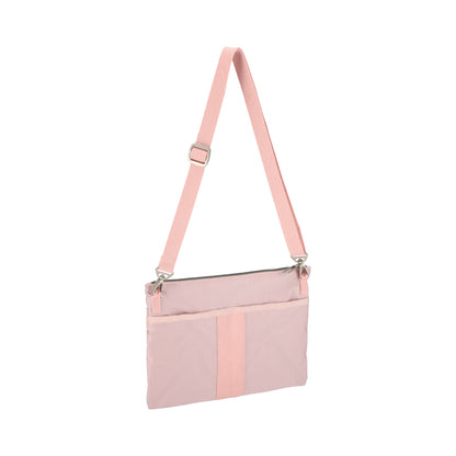 POUCH CROSSBODY 輕便拉鍊斜背包 - 玫瑰石英