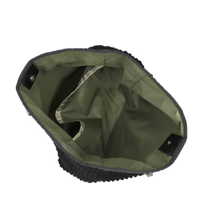 CHAIN CROCHET N/S TOTE 鏈袋編織直式托特包 - 墨紋編織