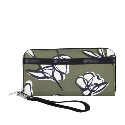 TECH WALLET WRISTLET 腕帶零錢包 - 綠野花徑