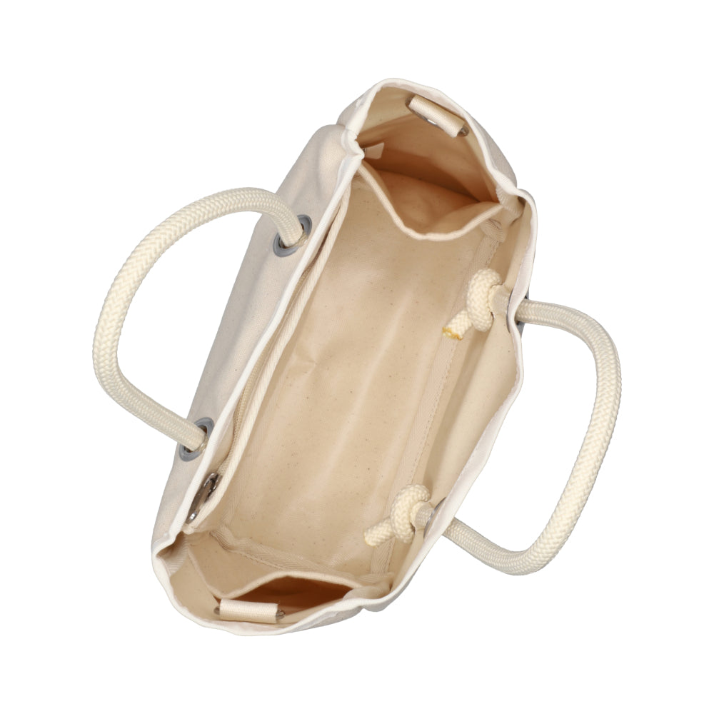 CANVAS EASY TOTE 帆布小型托特包 - LOGO糖霜白