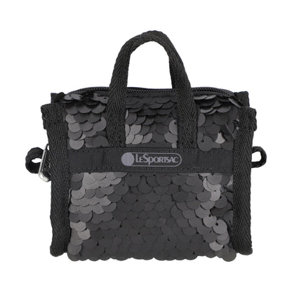 SEQUIN MICRO BAG 亮片迷你旅行袋掛飾 - 霧黑亮片