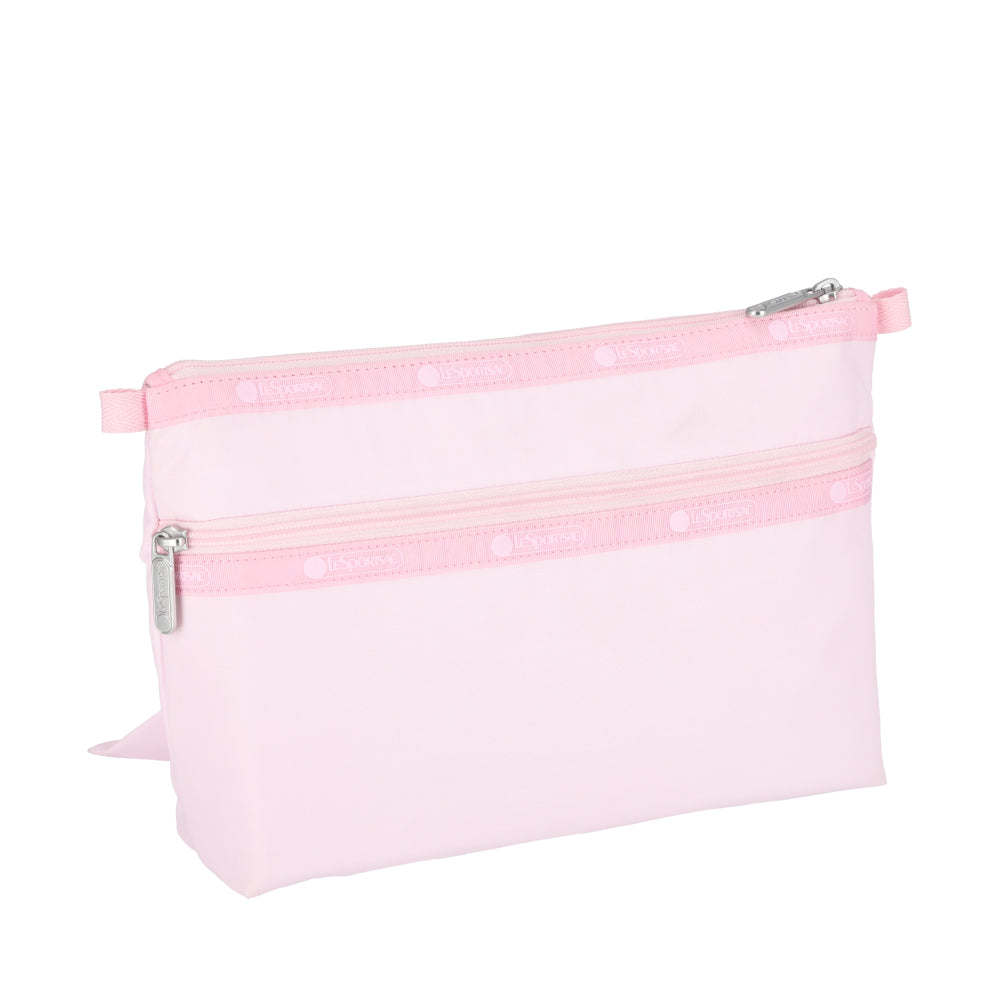 BOW COSMETIC CLUTCH 蝴蝶結造型化妝包 - 粉緞蝴蝶