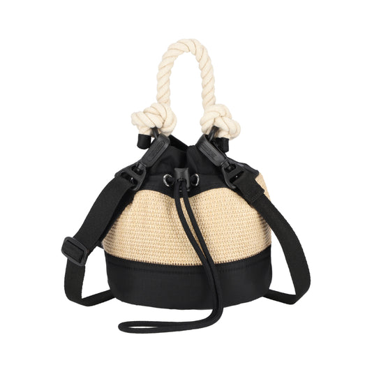 RAFFIA MINI BUCKET 迷你水桶包 - 拉菲永恆黑