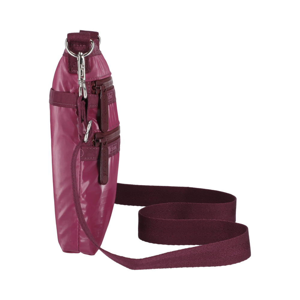 3 ZIP CROSSBODY 三層拉鍊斜背包 - 閃耀莓紫