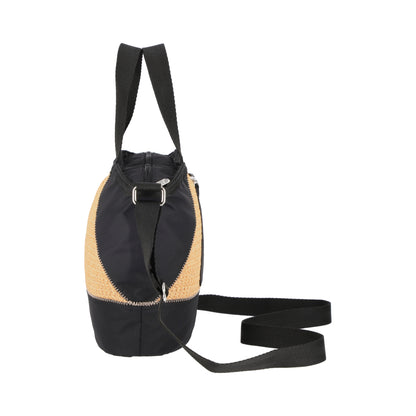 RAFFIA CONV TOTE 兩用托特包 -  拉菲永恆黑