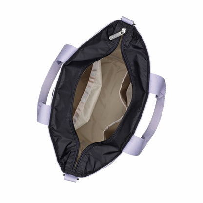 BUCKET TOTE 手提斜背兩用方形包 - 深海藍/柔霧紫