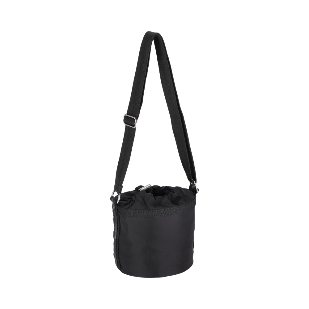 SEQUIN DRAWSTRING BAG 亮片束口水桶斜背包 - 霧黑亮片