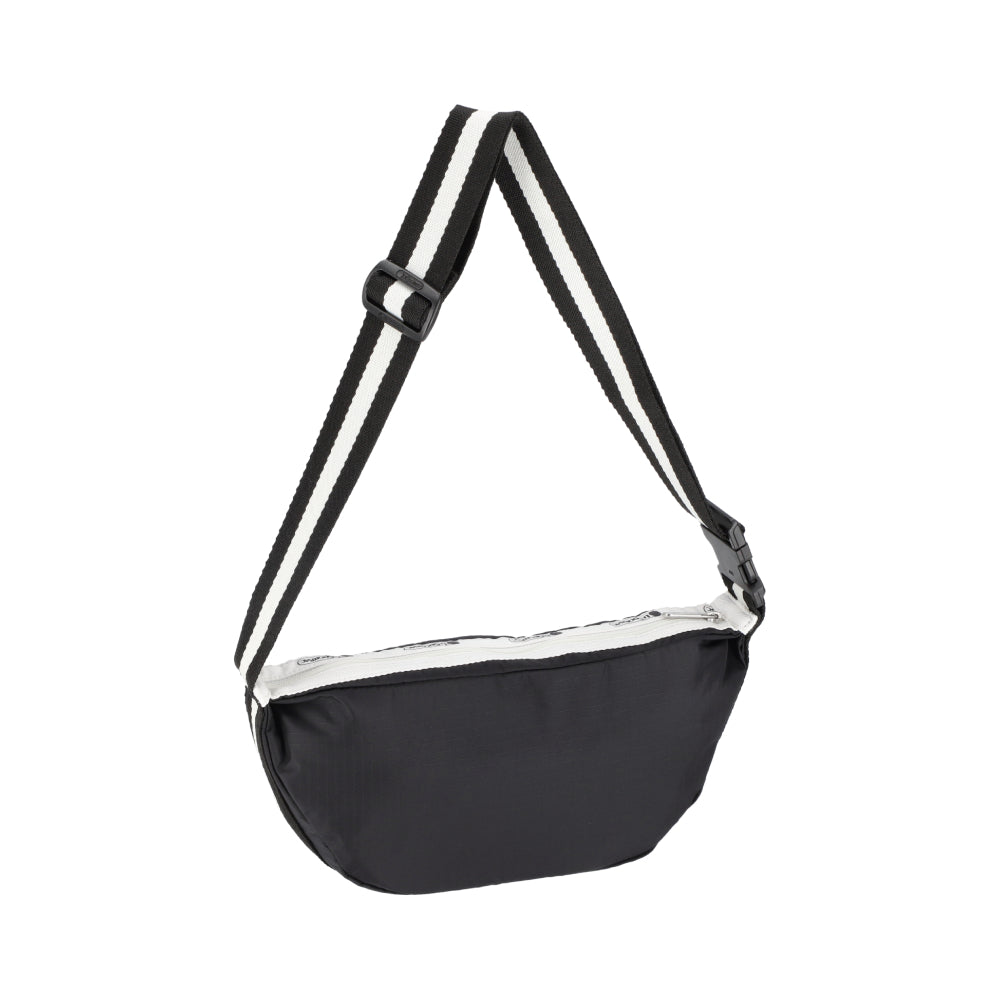 CONV SM SHOULDER BAG 小型半月包 - 滾邊夜幕黑