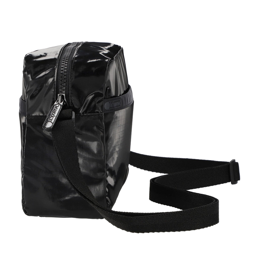 DANIELLA CROSSBODY 拉鍊斜背包 - 閃耀黑
