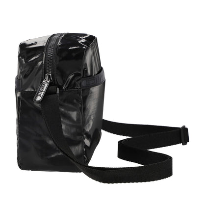 DANIELLA CROSSBODY 拉鍊斜背包 - 閃耀黑
