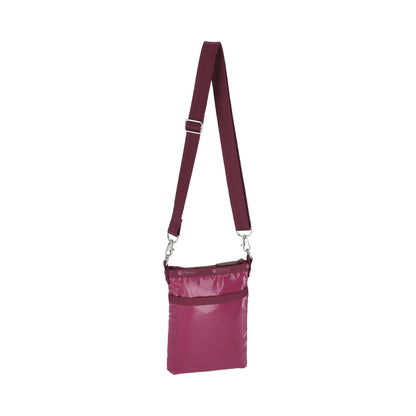 3 ZIP CROSSBODY 三層拉鍊斜背包 - 閃耀莓紫