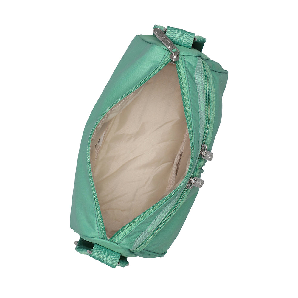 E/W DOUBLE POCKET BAG 雙口袋肩背包 - 鼠尾草綠