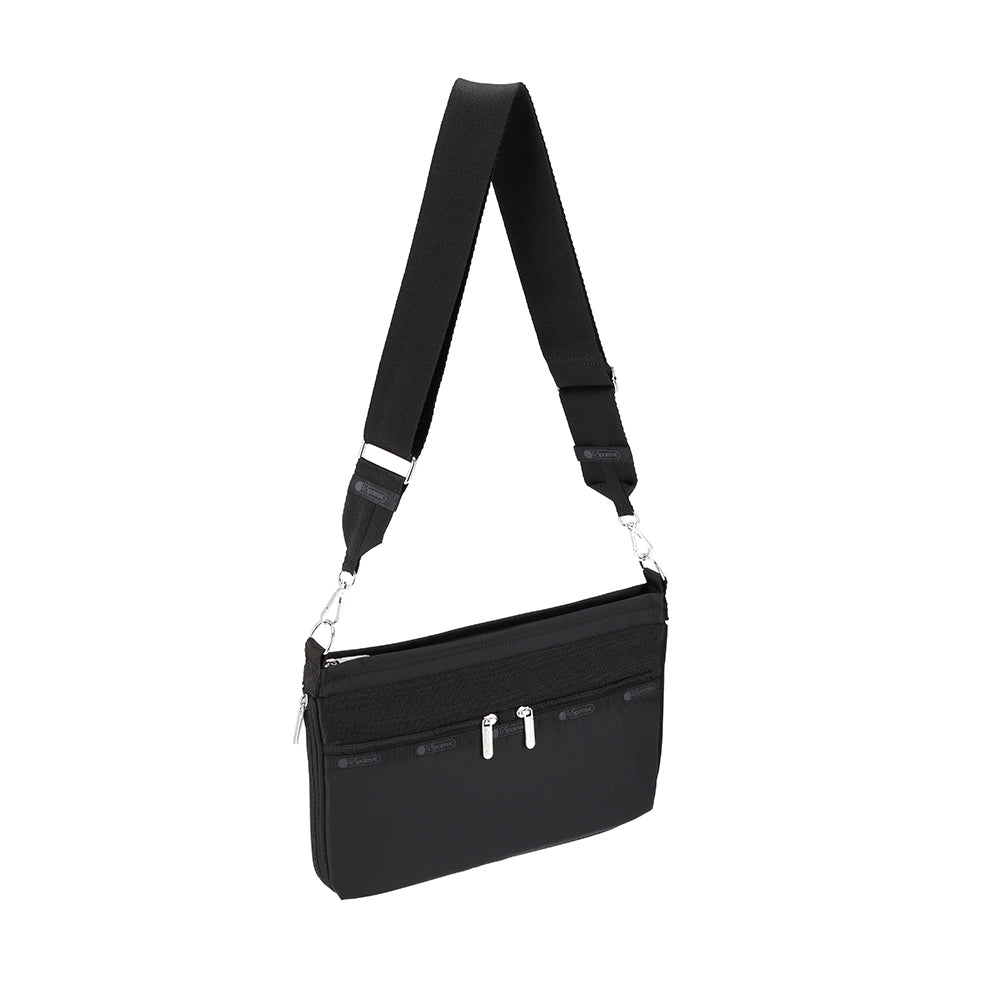 E/W ZIPPER BAG 拉鍊斜背包 - 永恆黑