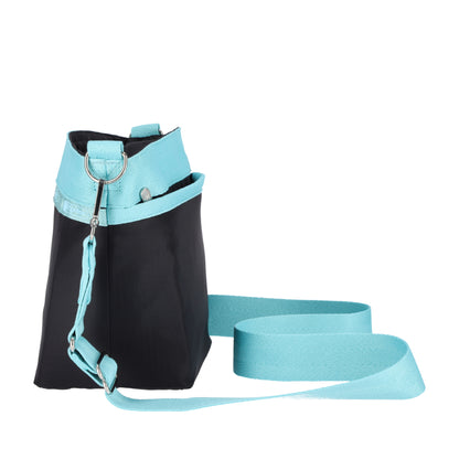 SMALL BUCKET BAG 小型斜背方形包 - 深海藍/蒼翠綠