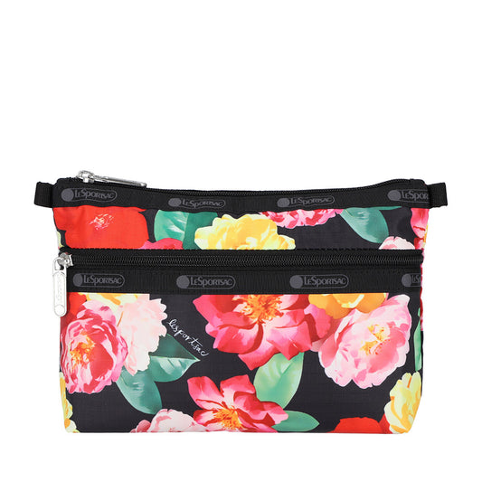 COSMETIC CLUTCH 雙層拉鍊化妝包 - 繁花派對