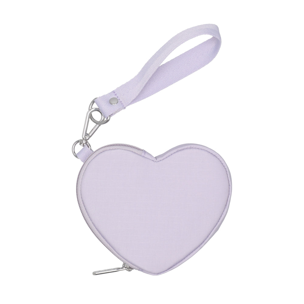 HEART WRISTLET 愛心造型零錢包 - 柔霧紫