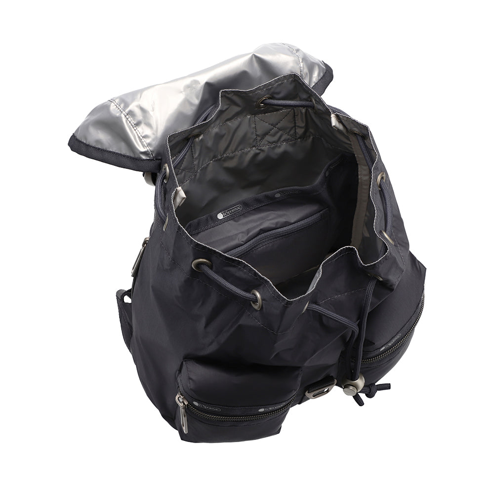 MINI BACKPACK 迷你扣環後背包 - 夜影灰